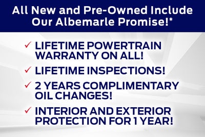 All New and Pre-Owned Include Our Albemarle Promise!*